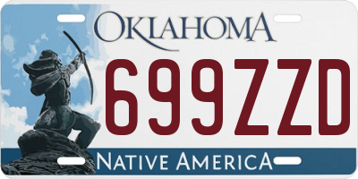 OK license plate 699ZZD