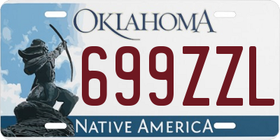 OK license plate 699ZZL