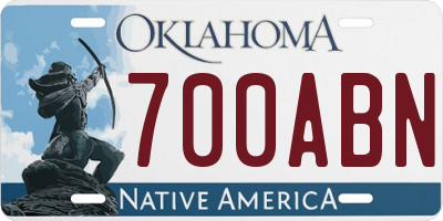 OK license plate 700ABN