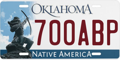 OK license plate 700ABP