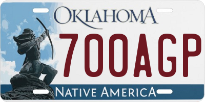 OK license plate 700AGP