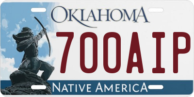 OK license plate 700AIP