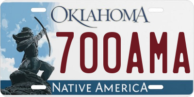 OK license plate 700AMA