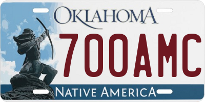 OK license plate 700AMC