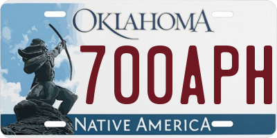 OK license plate 700APH