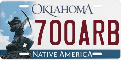 OK license plate 700ARB