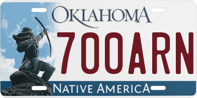 OK license plate 700ARN