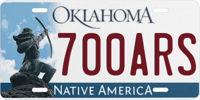 OK license plate 700ARS