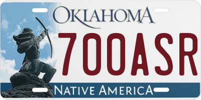 OK license plate 700ASR