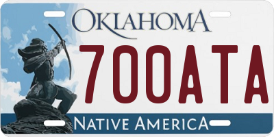 OK license plate 700ATA