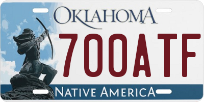 OK license plate 700ATF