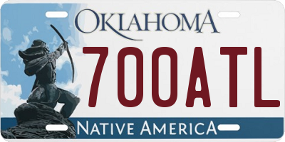 OK license plate 700ATL