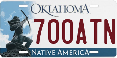 OK license plate 700ATN