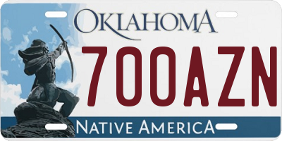 OK license plate 700AZN