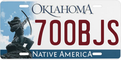 OK license plate 700BJS