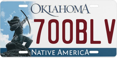 OK license plate 700BLV