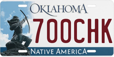 OK license plate 700CHK
