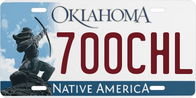 OK license plate 700CHL