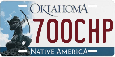 OK license plate 700CHP