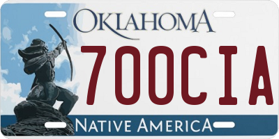 OK license plate 700CIA