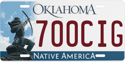 OK license plate 700CIG
