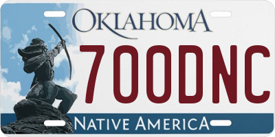 OK license plate 700DNC