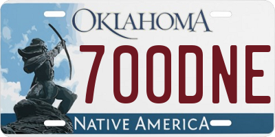 OK license plate 700DNE