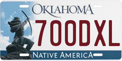 OK license plate 700DXL