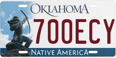 OK license plate 700ECY