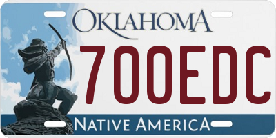 OK license plate 700EDC