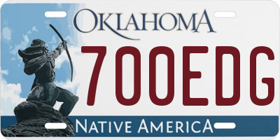 OK license plate 700EDG