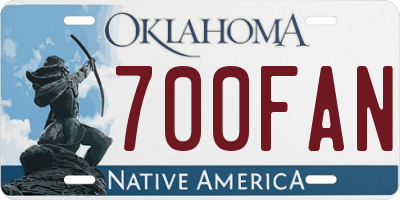 OK license plate 700FAN