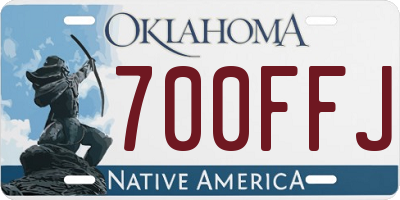 OK license plate 700FFJ