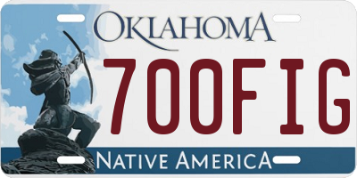 OK license plate 700FIG