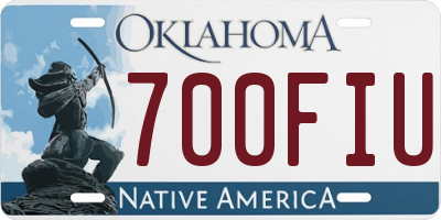 OK license plate 700FIU