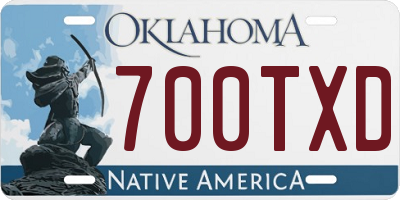 OK license plate 700TXD
