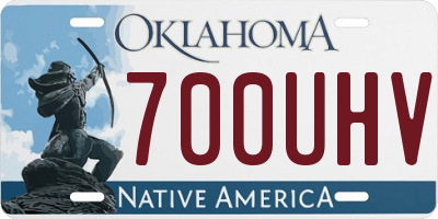 OK license plate 700UHV
