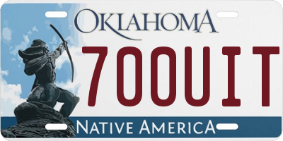 OK license plate 700UIT