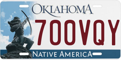 OK license plate 700VQY