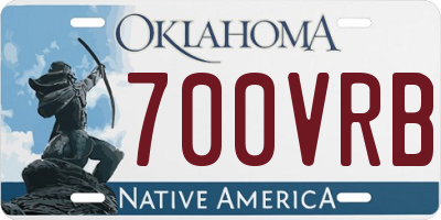 OK license plate 700VRB