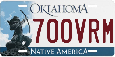 OK license plate 700VRM