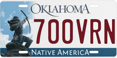 OK license plate 700VRN