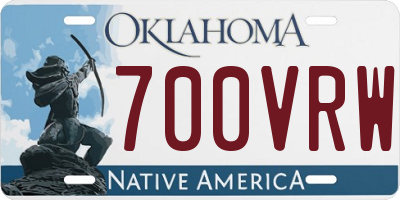 OK license plate 700VRW