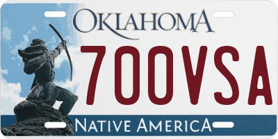 OK license plate 700VSA