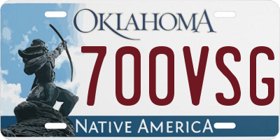 OK license plate 700VSG