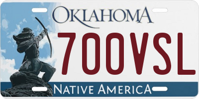 OK license plate 700VSL