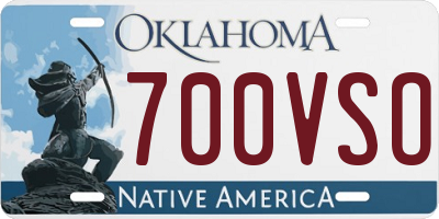 OK license plate 700VSO