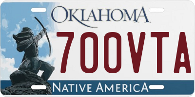 OK license plate 700VTA