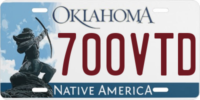 OK license plate 700VTD