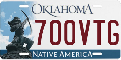 OK license plate 700VTG